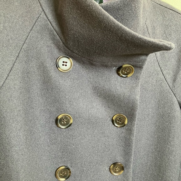 J. Crew Women's Double-Breasted Navy Pea Coat - Picture 2 of 4